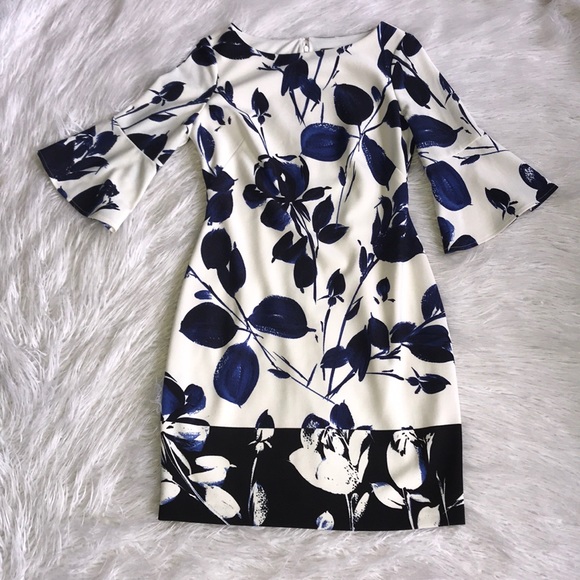 Vince Camuto Floral Dress Size 4 - Picture 1 of 6